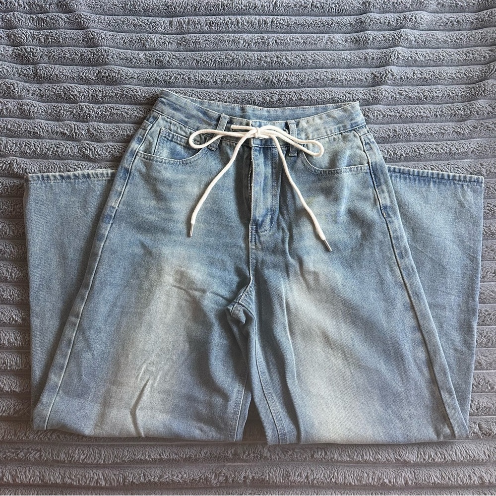 Blue Jeans with Drawstring